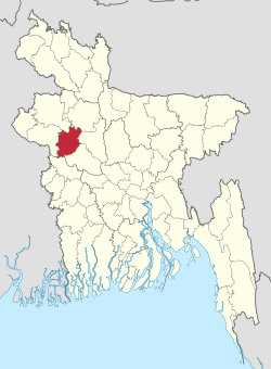 Location of Natore in Bangladesh