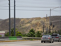 Western terminus of PR-163 at PR-500 junction in Barrio Canas Urbano, looking west