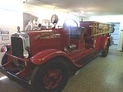 Historic Casa Grande Fire Department Engine #1 a 1928 American La France vehicle in display in the Casa Grande Historical Society Museum at 110 W Florence Blvd, Casa Grande, AZ.