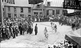 A bicycle race up the hill, 1896