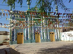 Painted mosque in Dadu