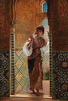 Oriental beauty by a window, 1913