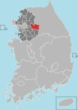 杨平郡在韩国及京畿道的位置