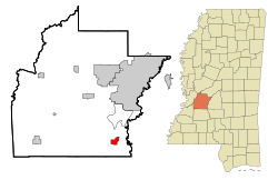 Location of Terry, Mississippi