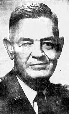 Black and white head and shoulders 1962 newspaper photo of Lieutenant General John P. Daley, facing slightly to hls left, looking front