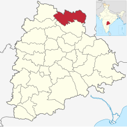 Location of Kumuram Bheem Asifabad district