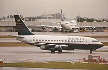 An Aviateca Boeing 737-200 at Miami International Airport