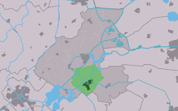 Highlighted position of Nes in a municipal map of Friesland