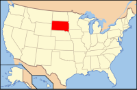 美国南达科他州地图