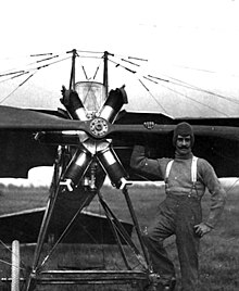 Miguel Lebrija in front of his plane