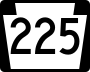 Pennsylvania Route 225 marker