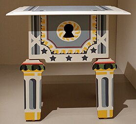 Louis XVI, lowboy, by Robert Venturi for Arc International, c.1985, laminated wood, Indianapolis Museum of Art[87]