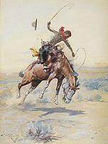 The Bucker, 1904, Watercolor, pencil & gouache on paper, Sid Richardson Museum, Fort Worth, Texas