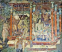 Sibi Jataka: king undergoes the traditional rituals for renouncers. He receives a ceremonial bath.[136][137]
