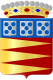 Similar to flag with crown on top and items placed differently.