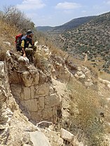 A section of a wall from a Hasmonean tower integrated into the fortress wall