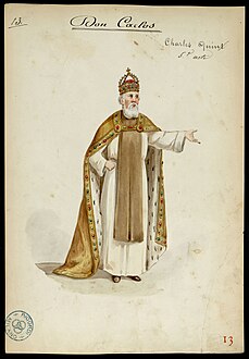 Costume design for Charles V, act 5
