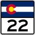 State Highway 22 marker