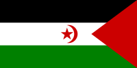 阿拉伯撒哈拉民主共和国的旗帜（右边方向）