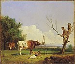 Bull and painter, now in the Bürkel Galerie Pirmasens.