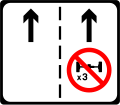 RUS 047 Prohibited Axles in Right Hand Lane