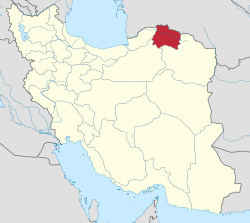 伊朗北呼罗珊省行政区地图