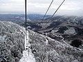 View from the gondola lift on the way to Little Whiteface Mtn.