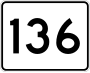 Route 136 marker