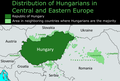 當代匈牙利人分布