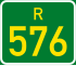 Regional route R576 shield