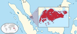 Location of Singapore in the Malay Archipelago