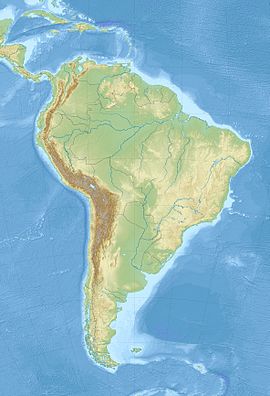 莫拉鳄属在南美洲的位置