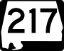 State Route 217 marker