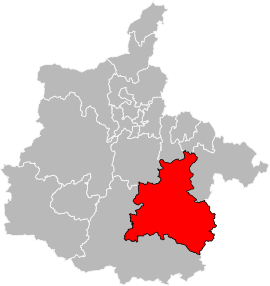 Situation of the canton of Vouziers in the department of Ardennes