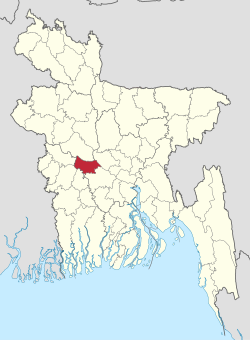 Location of Rajbari District in Bangladesh