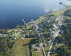 Aerial view of Beaulac-Garthby