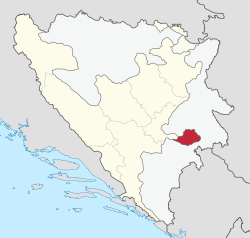 波斯尼亞-波德里涅州在波黑聯邦的位置