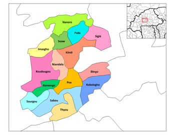 Thyou Department location in the province