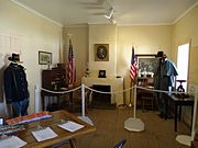 Inside the Commanding officers office in the Administration Building of Fort Verde.