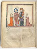 Saint John and Virgin with Donors, folio 38v
