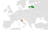 Location map for Latvia and San Marino.