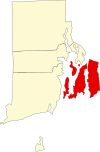 标示出纽波特县位置的地图