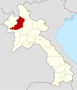 乌多姆塞省在老挝的位置