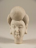 Plastic art, head of Guanyin, 1950