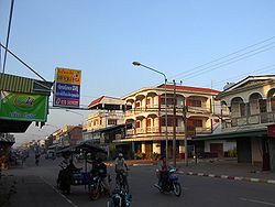 The commercial centre of Kaysone Phomvihane, Savannakhet Province