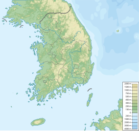 Map showing the location of Seongnyugul Cave