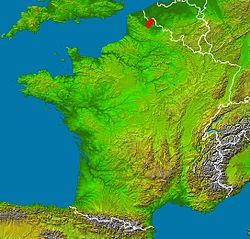 卡朗博在法国的位置