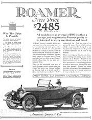 1921 Roamer price cut advertisement