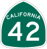 State Route 42 marker