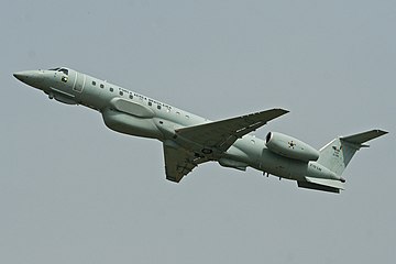 Embraer R-99B variant of the Força Aérea Brasileira with a synthetic aperture radar on the side